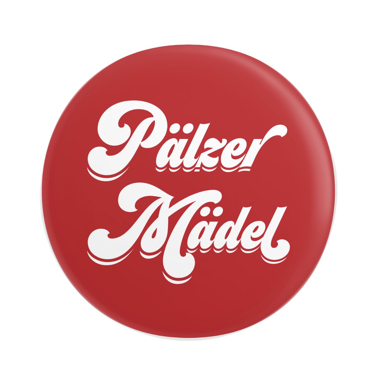 Pälzer Mädel Button Ø 25 mm, Rot, Pfalz Shop