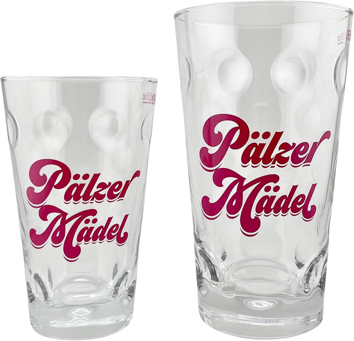 Pälzer Mädel Dubbeglas in 0,25 L und 0,5 L