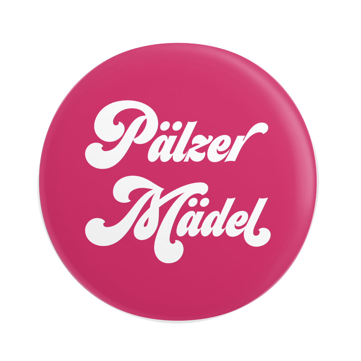 Pälzer Mädel Button Ø 25 mm, Pink, Pfalz Shop
