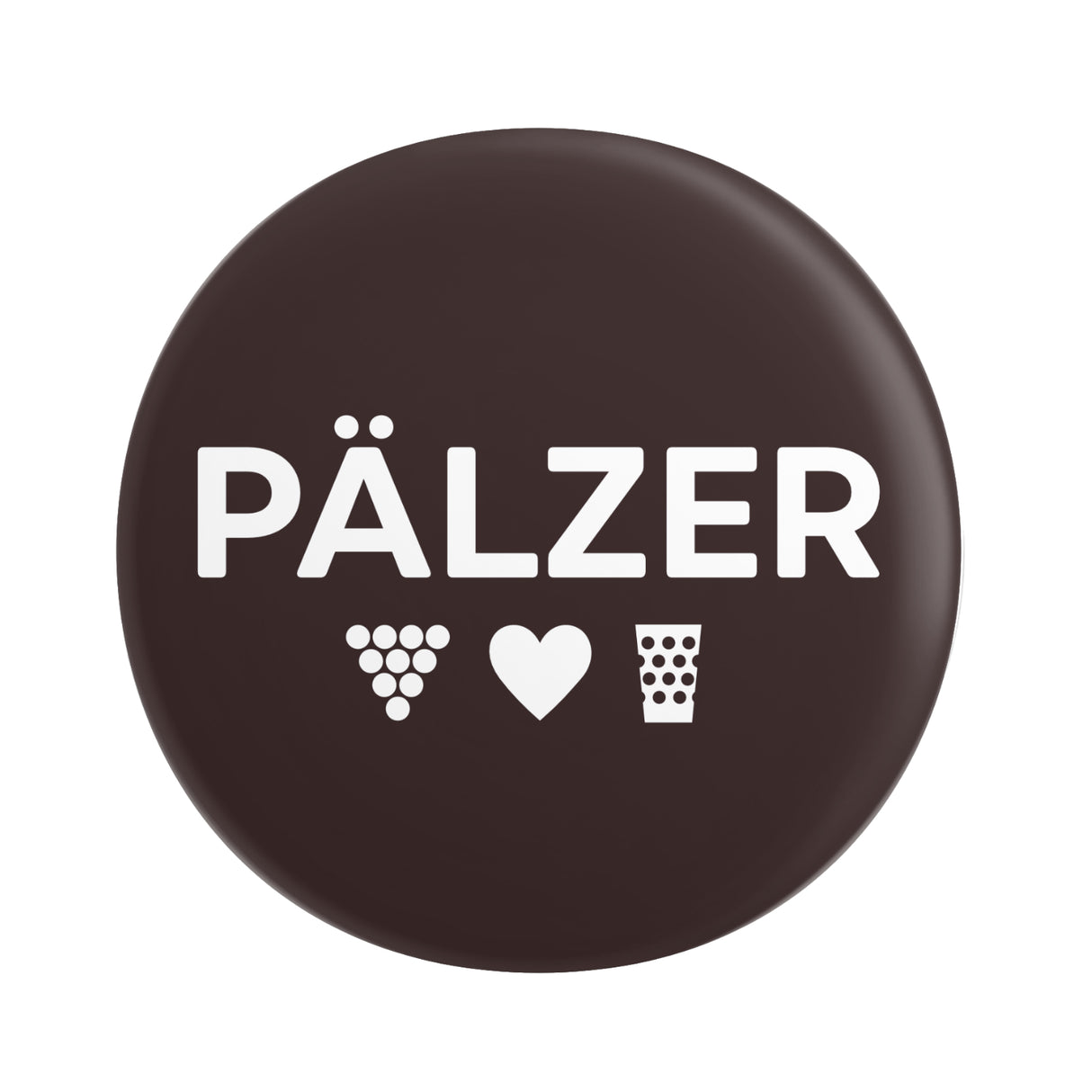 Pälzer Button Ø 25 mm - Dunkelbraun
