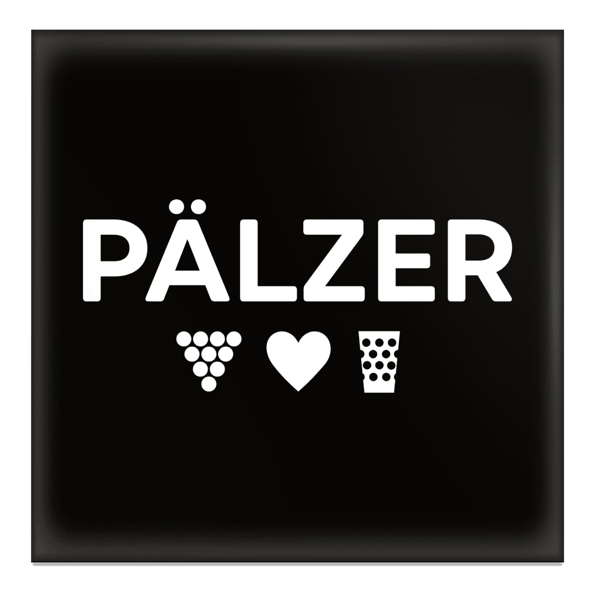 PÄLZER Magnet - Pfalz Kühlschrankmagnet, Schwarz