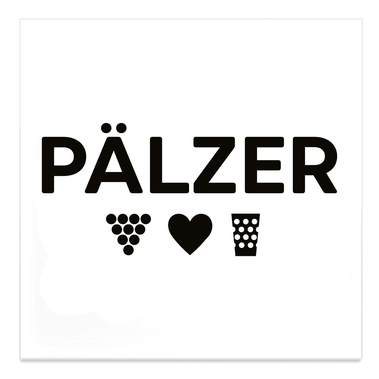 PÄLZER Magnet - Pfalz Kühlschrankmagnet, Weiß