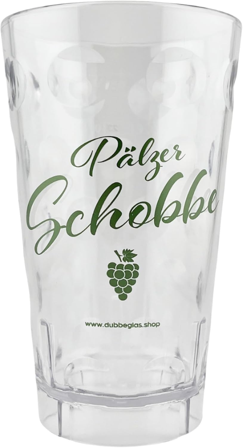 Pälzer Schobbe Dubbebecher 0,5 Liter - Das Dubbeglas aus Plastik