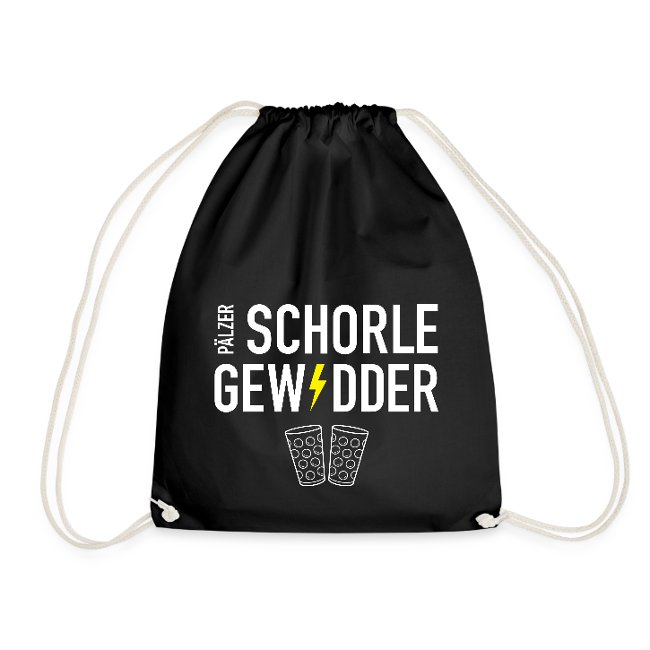 Pälzer Schorle Gewidder Sportbeutel - schwarz