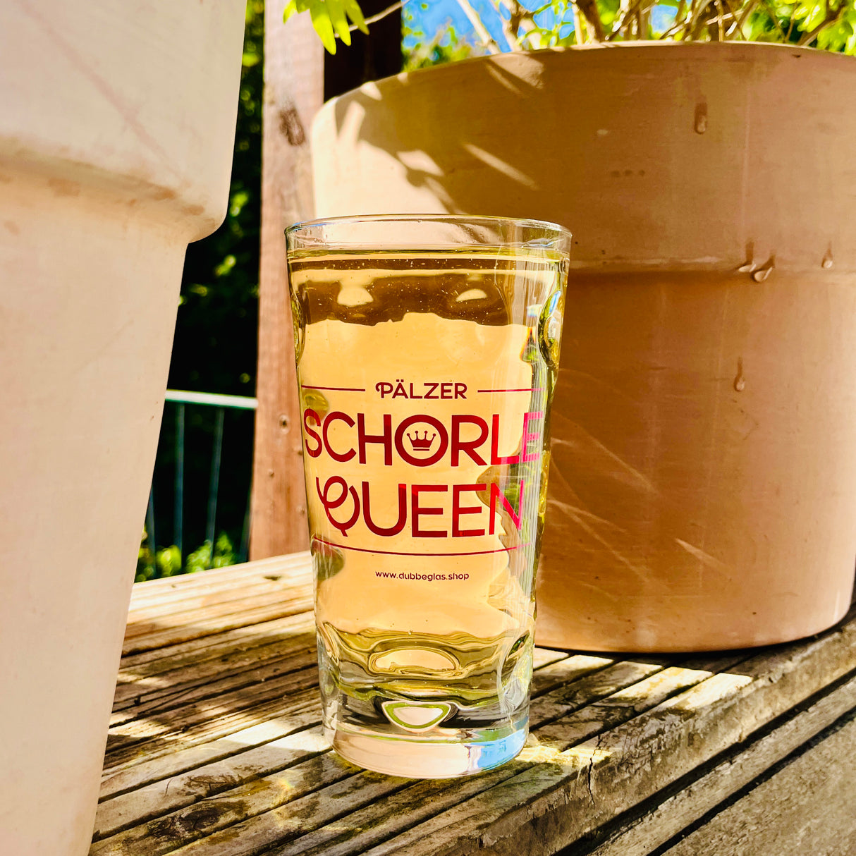 Pälzer Schorle Queen 0,5 L Dubbeglas mit Rieslingschorle