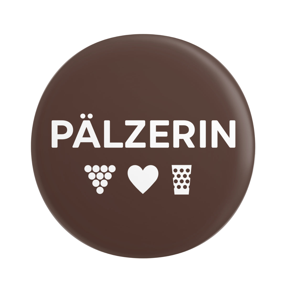 Pälzerin Button Ø 25 mm - Dunkelbraun