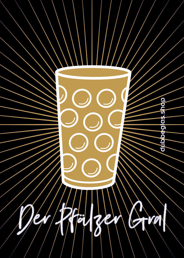 Pfälzer Gral - Dubbeglas Postkarte