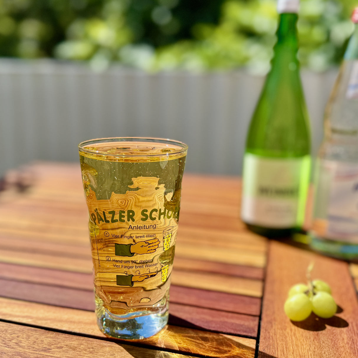 Pfälzer Schorle Dubbeglas 0,5 Liter mit Rieslingschorle
