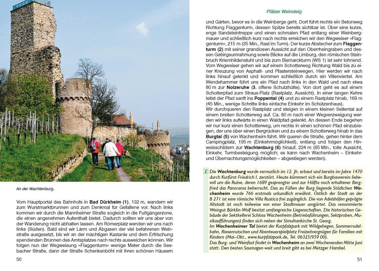 Pfälzer Weitwanderwege Wanderführer, Wachtenburg