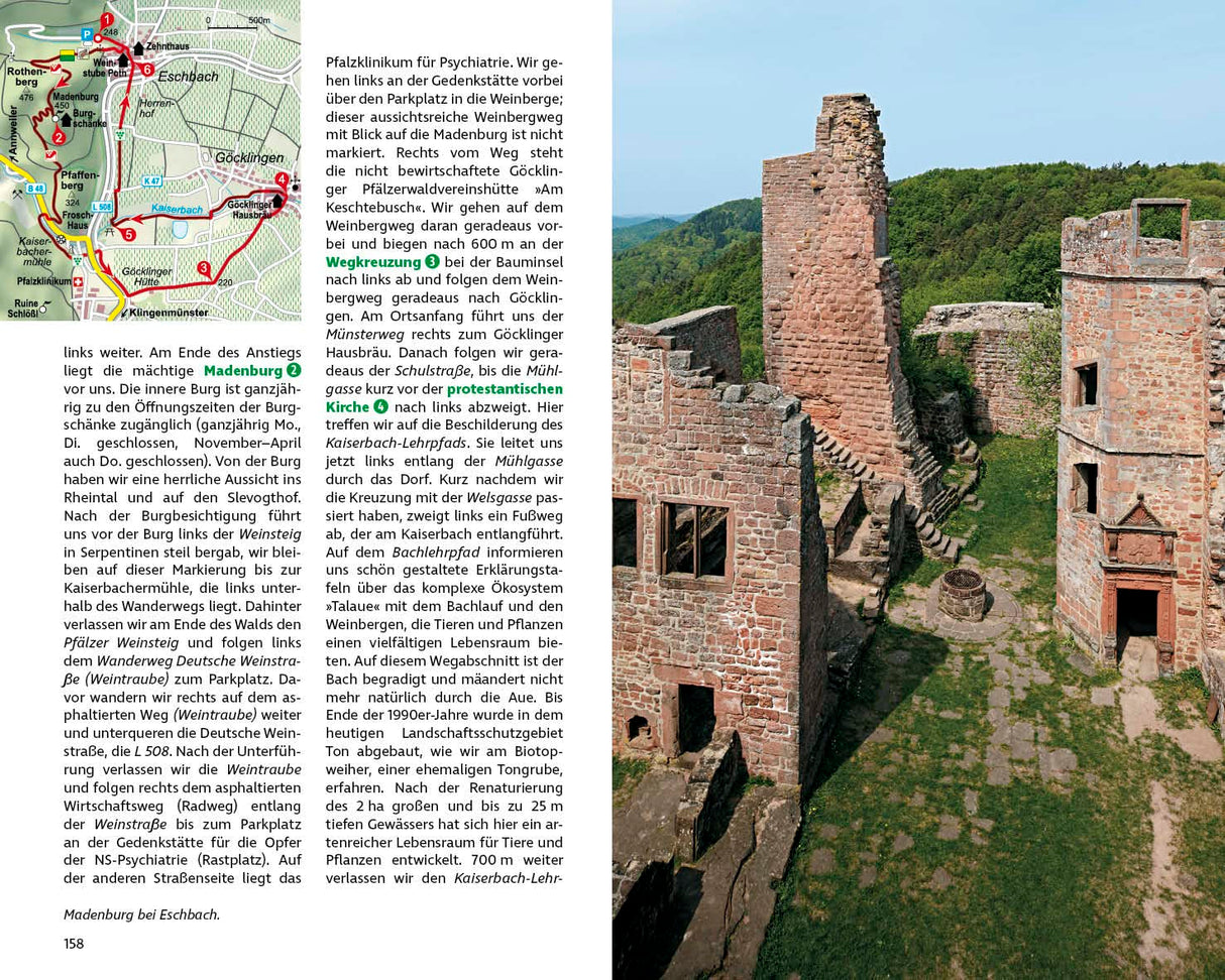 Wandern & Einkehren im Pfälzerwald und Deutsche Weinstraße, Vom Eschbach zum Kaiserbach-Lehrpfad