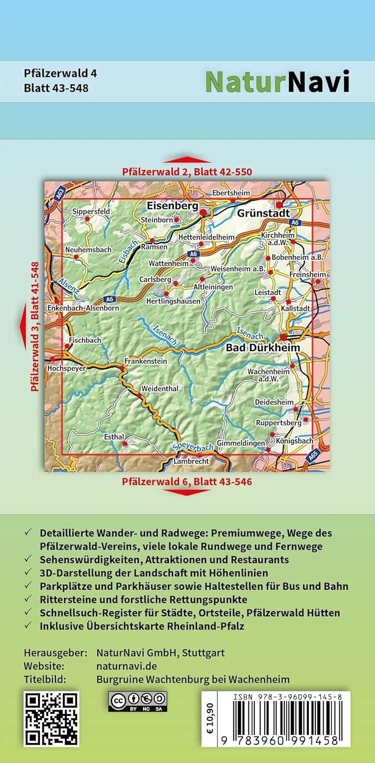 Pfälzerwald Wanderkarte Blatt 4 - Bad Dürkheim - Pfalz Shop