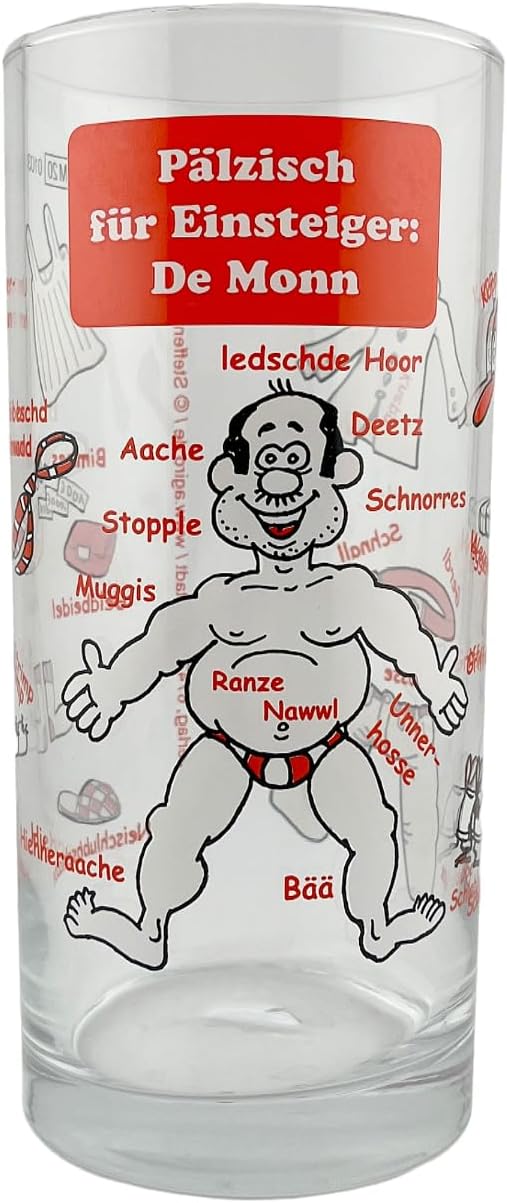 Pfälzisch für Einsteiger - De Monn - Schoppenglas 0,5 L