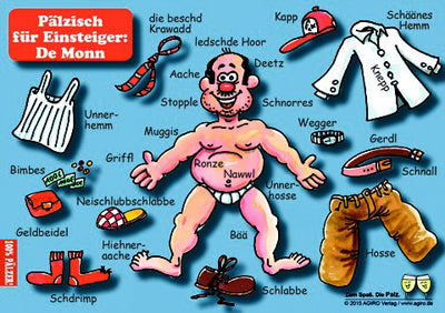 Pfälzisch für Einsteiger: Der Mann - Postkarte, Pfälzisch Shop