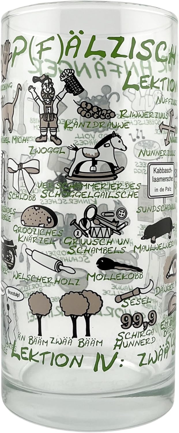 Pfälzisch für Anfänger III - IV Schoppenglas 0,5 L