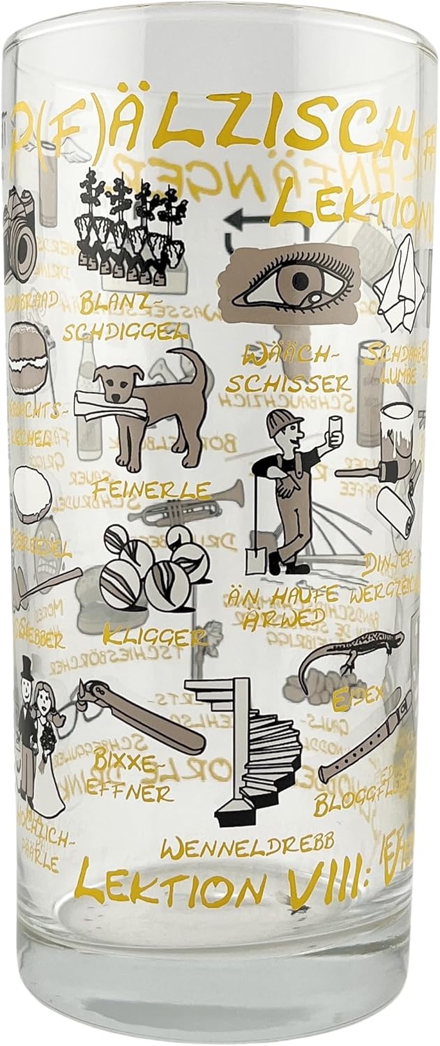 Pfälzisch für Anfänger VII - VIII Schoppenglas 0,5 l