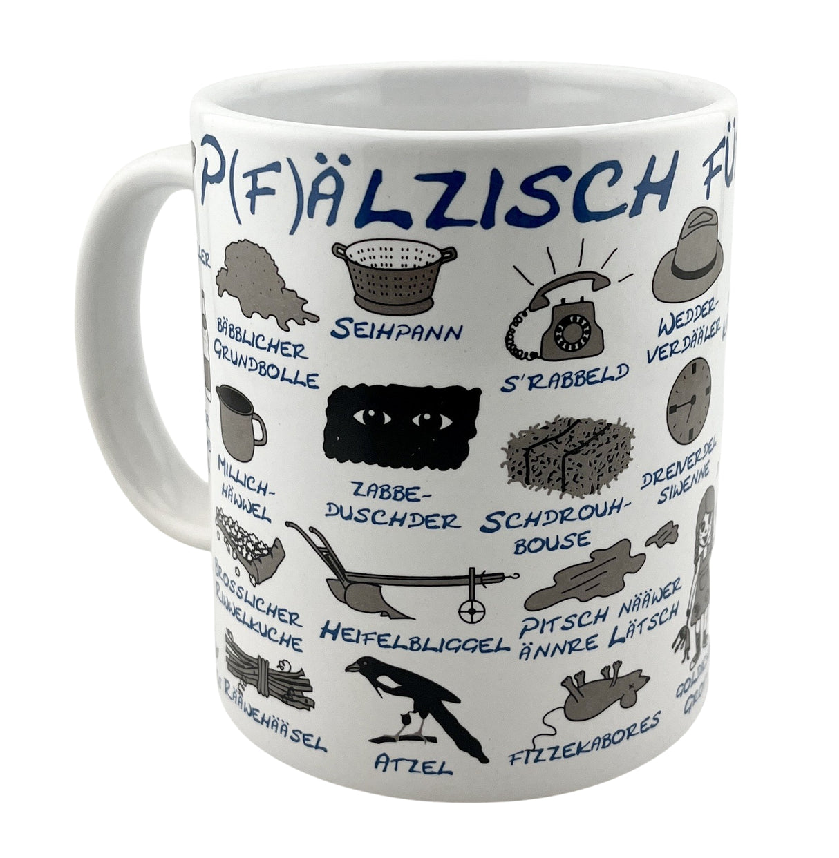 Pfälzisch für Anfänger Tasse (Aufdruck Blau), Pfälzisch Shop