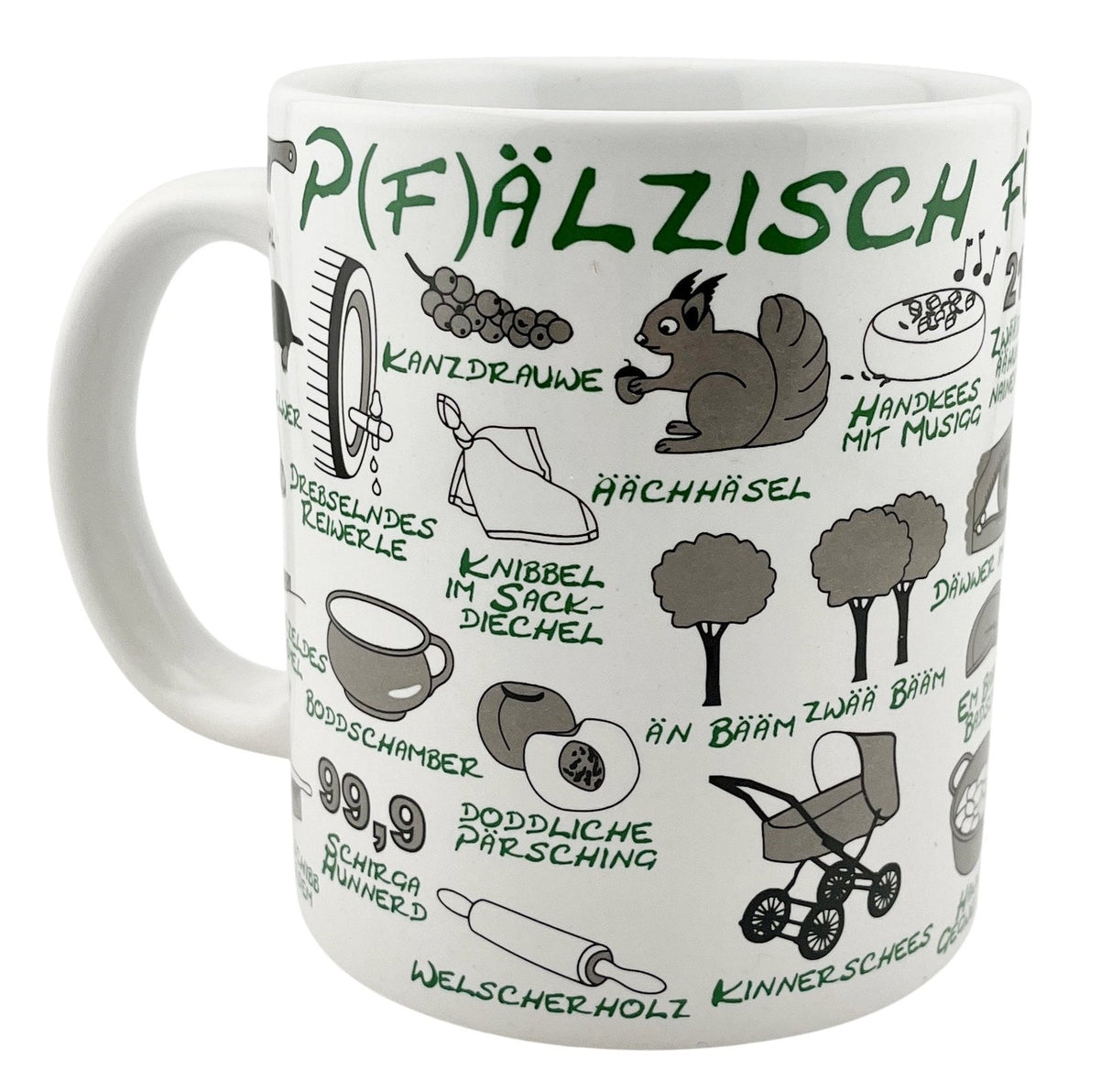 Pfälzisch für Anfänger Tasse (Aufdruck Grün), Pfälzisch Shop