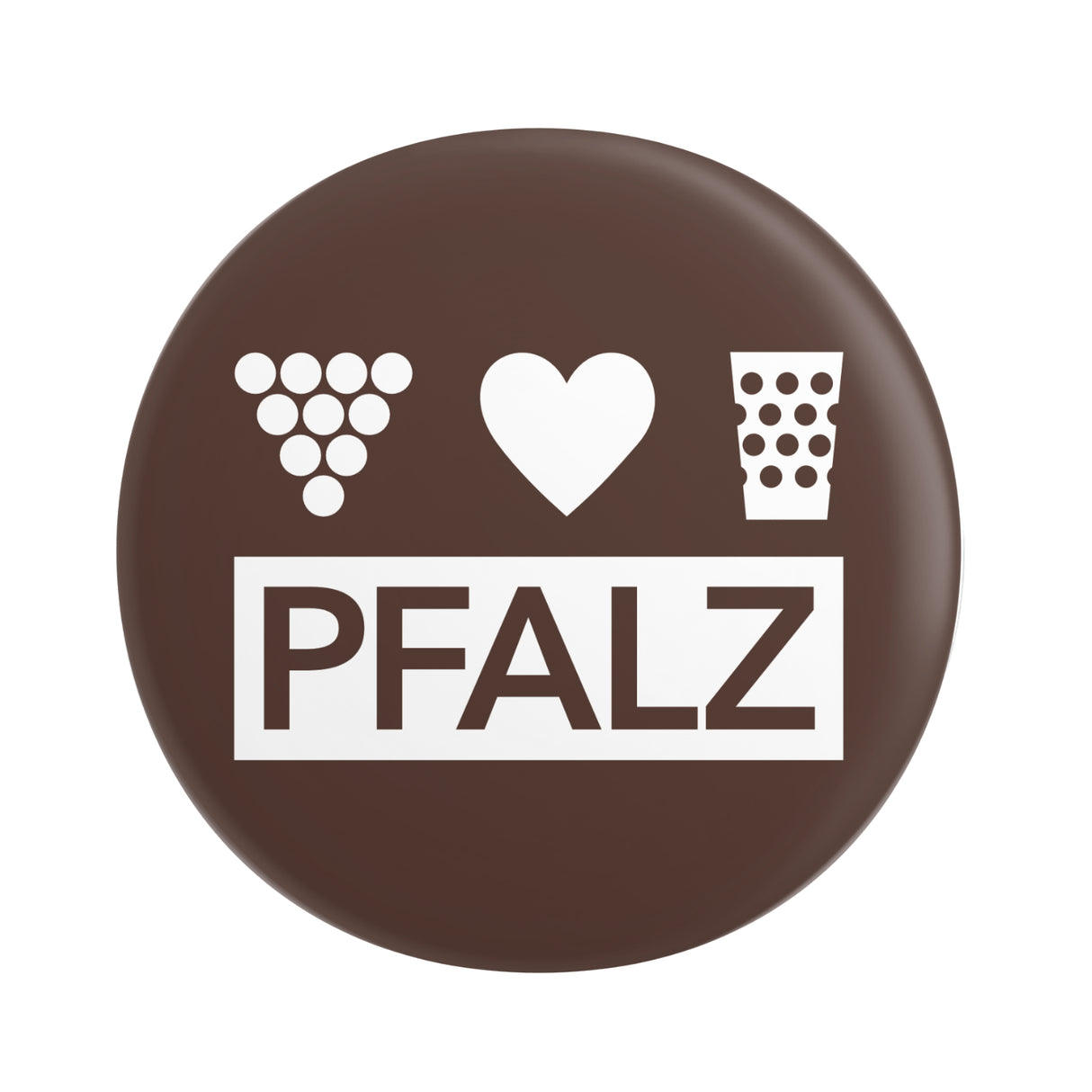 Pfalz Button Ø 25 mm - Dunkelbraun