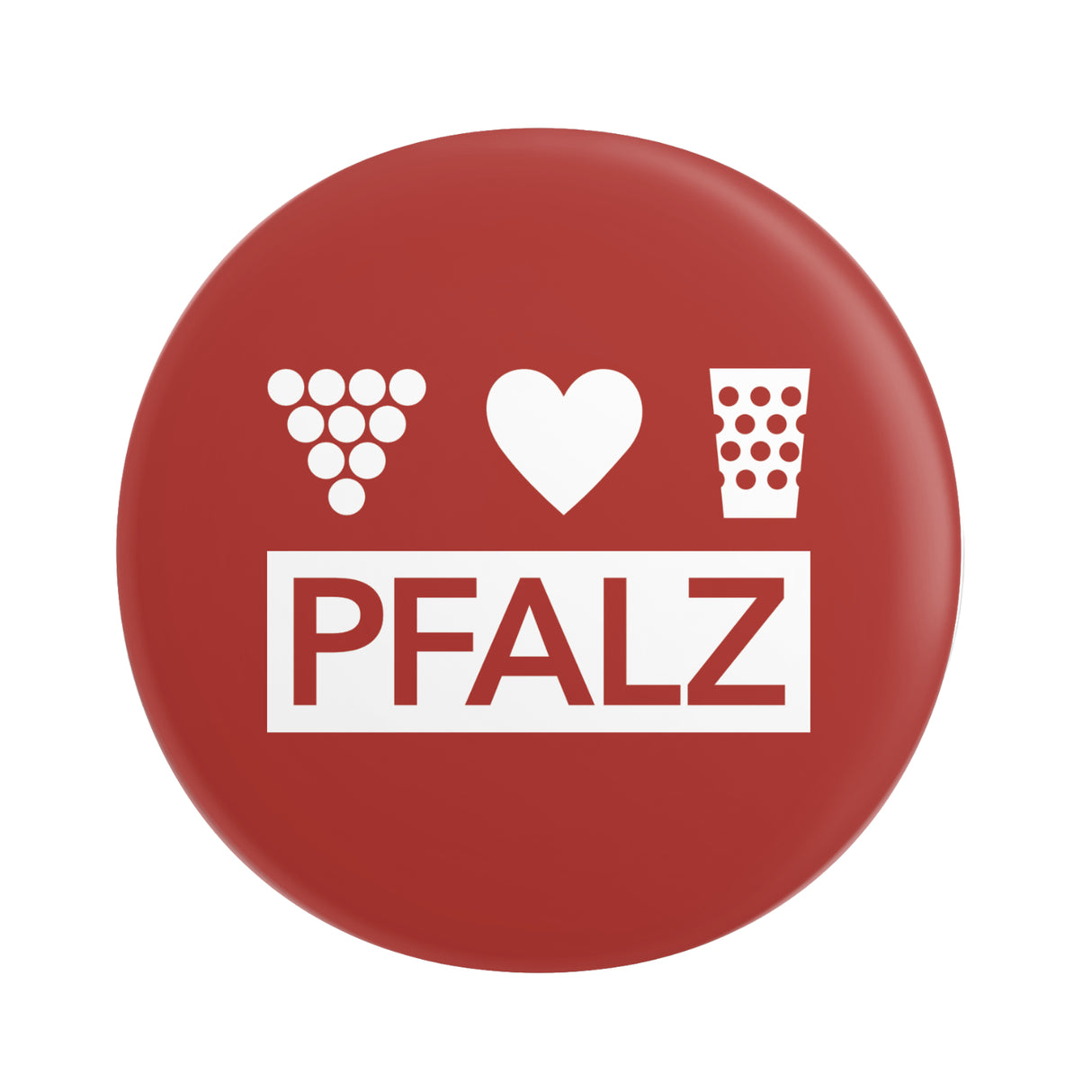 Pfalz Button Ø 25 mm - Rot