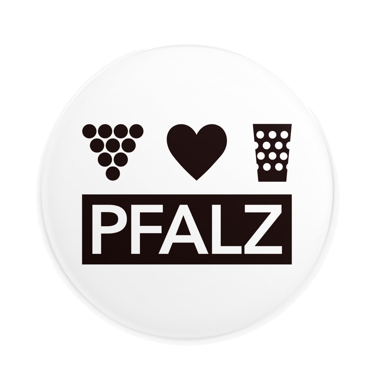 Pfalz Button Ø 25 mm - Weiß