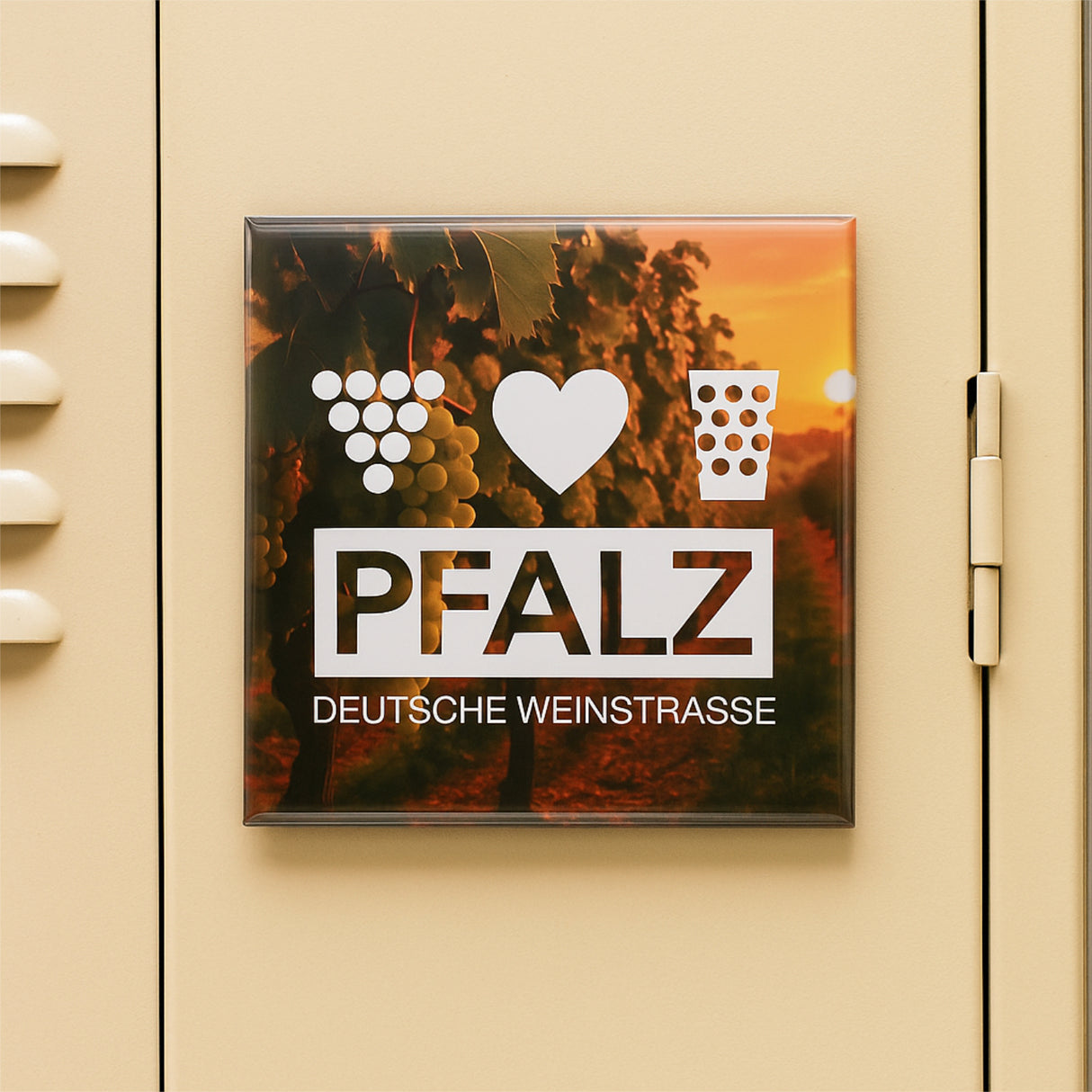 Pfalz - Deutsche Weinstraße Magnet an einem Spind