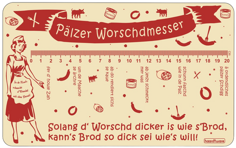Pälzer Worschdmesser - Pfalz Frühstücksbrettchen
