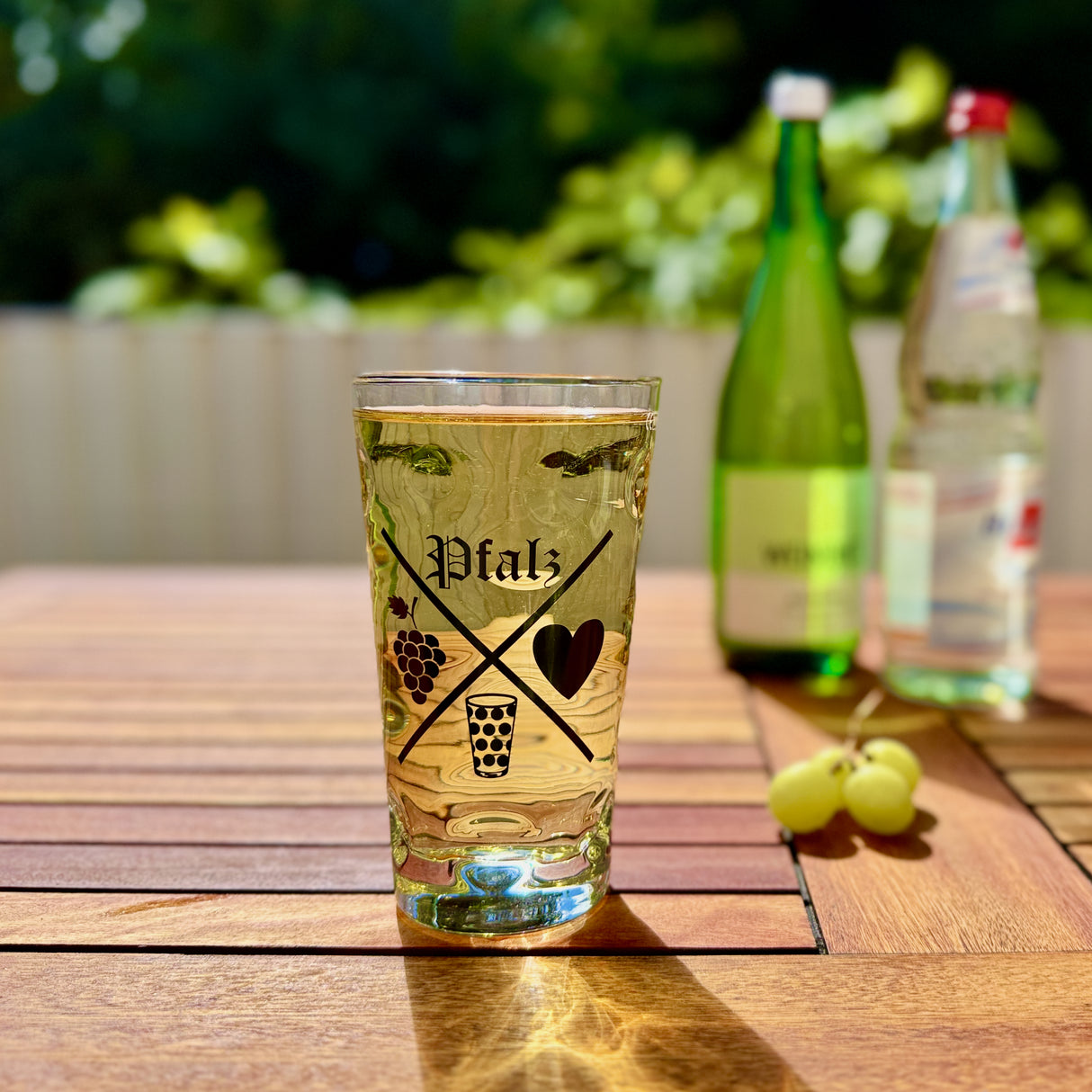 Pfalz Kreuz Dubbeglas 0,5 L mit Pfälzer Schorle