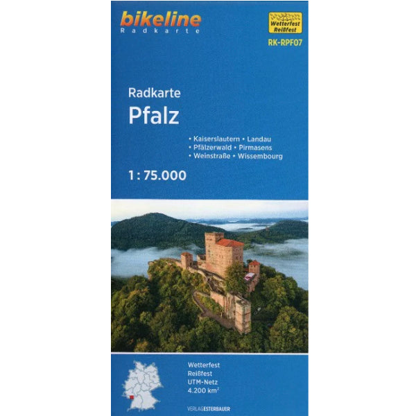 Pfalz Radkarte Bikeline 1:75.000