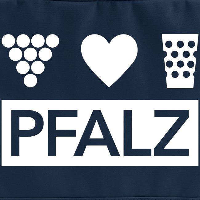 Pfalz Rolltop Rucksack mit zwei Griffen - Navy, Aufdruck