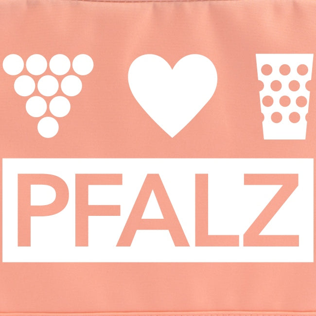 Pfalz Rolltop Rucksack mit zwei Griffen - Chintzrosa, Aufdruck