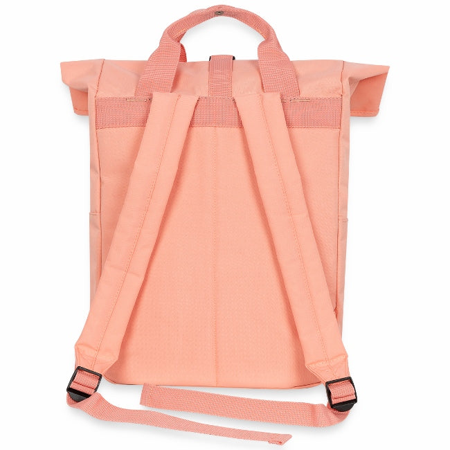 Pfalz Rolltop Rucksack mit zwei Griffen - Chintzrosa, Rückseite