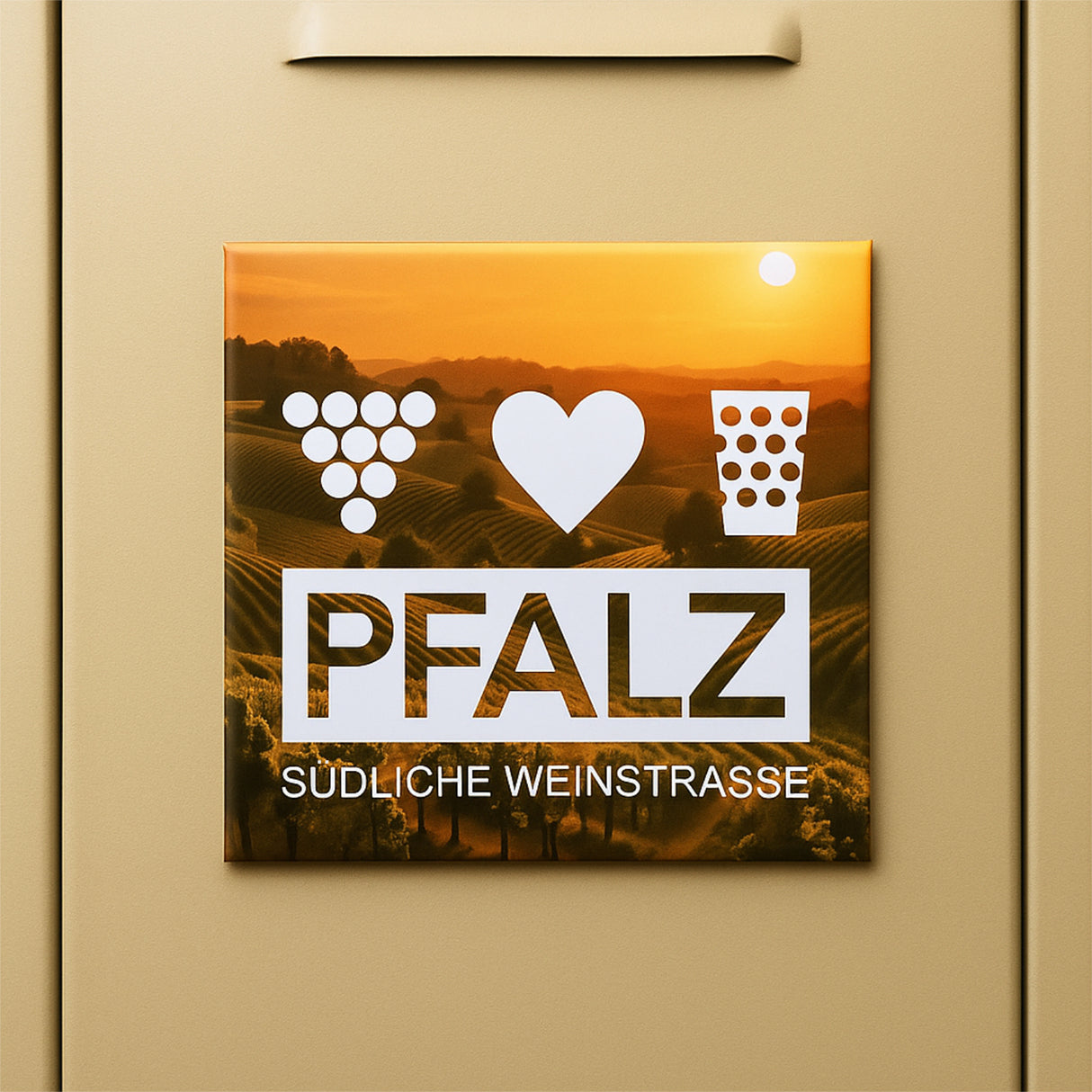 Pfalz - Südliche Weinstraße Magnet an einem Spind