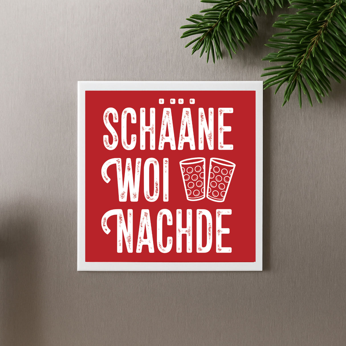 Schääne Woinachde Magnet - Pfalz Kühlschrankmagnet