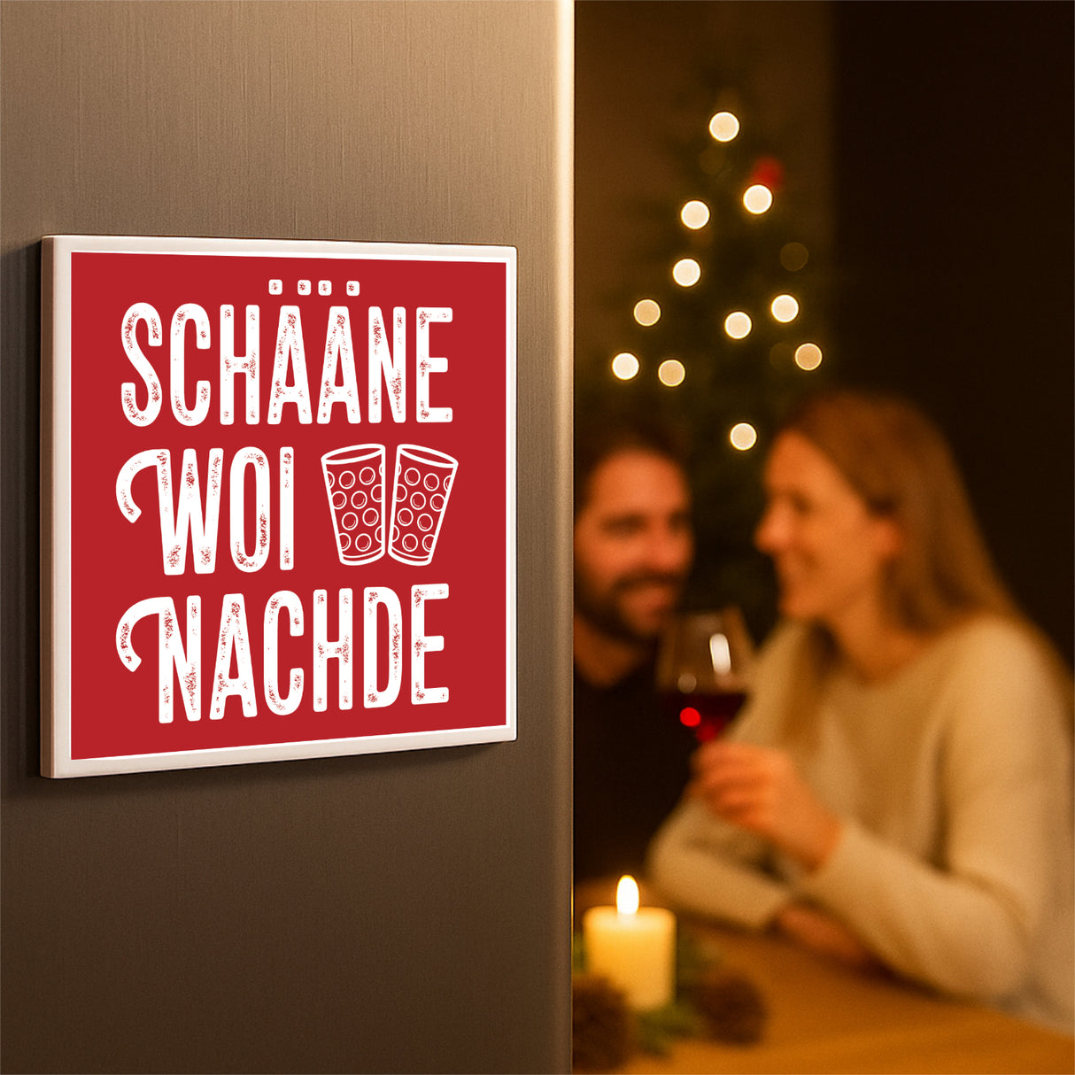 Schääne Woinachde Magnet - Pfälzer Weihnachts Deko