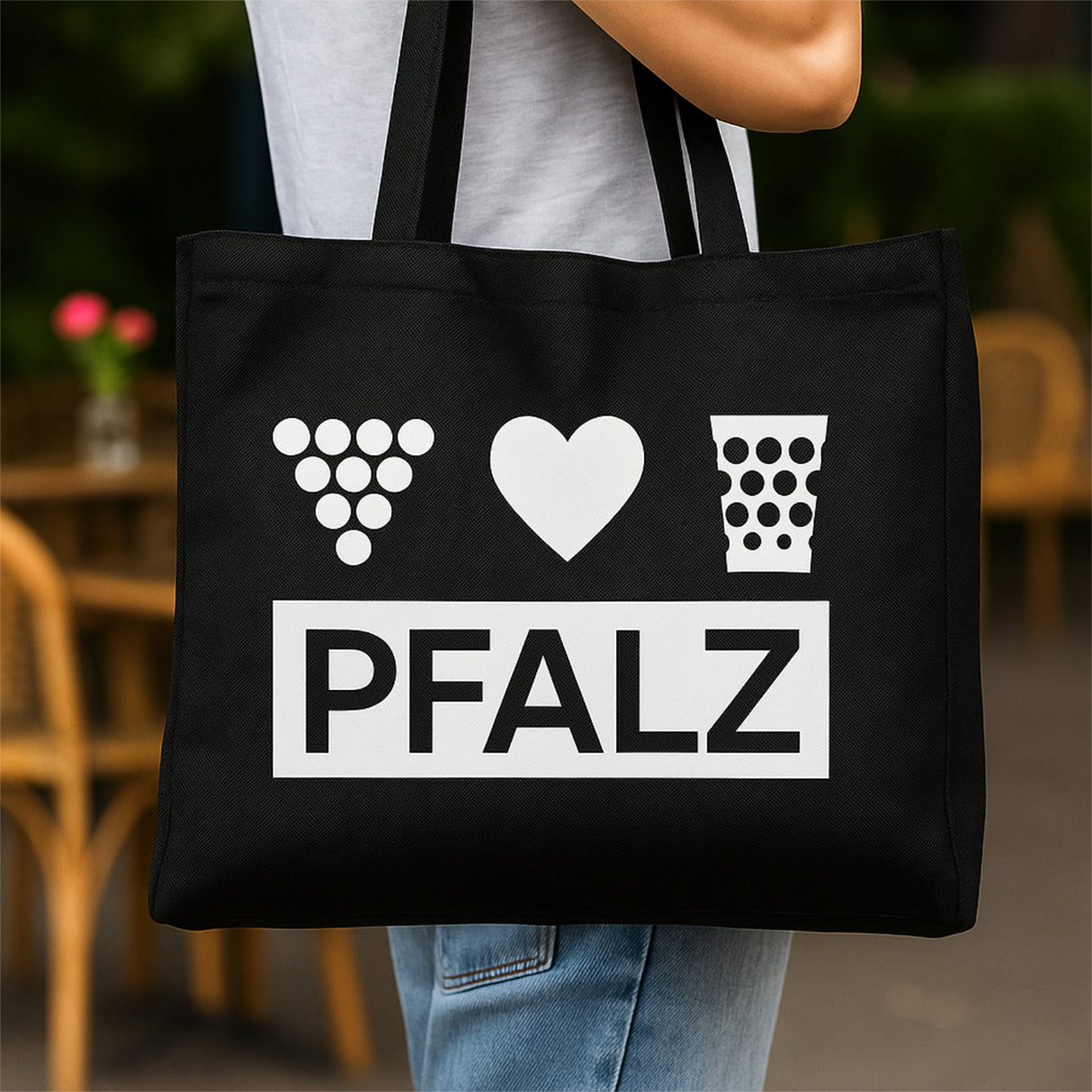 Pfalz Einkaufstasche - Shopping Bag, Schwarz
