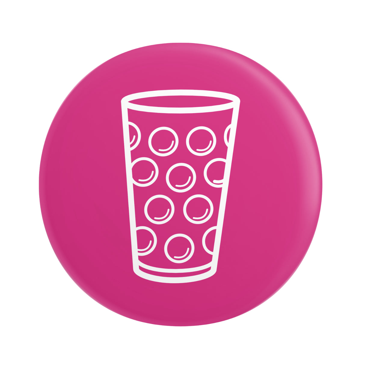 Dubbeglas Button Ø 25 mm - Pink