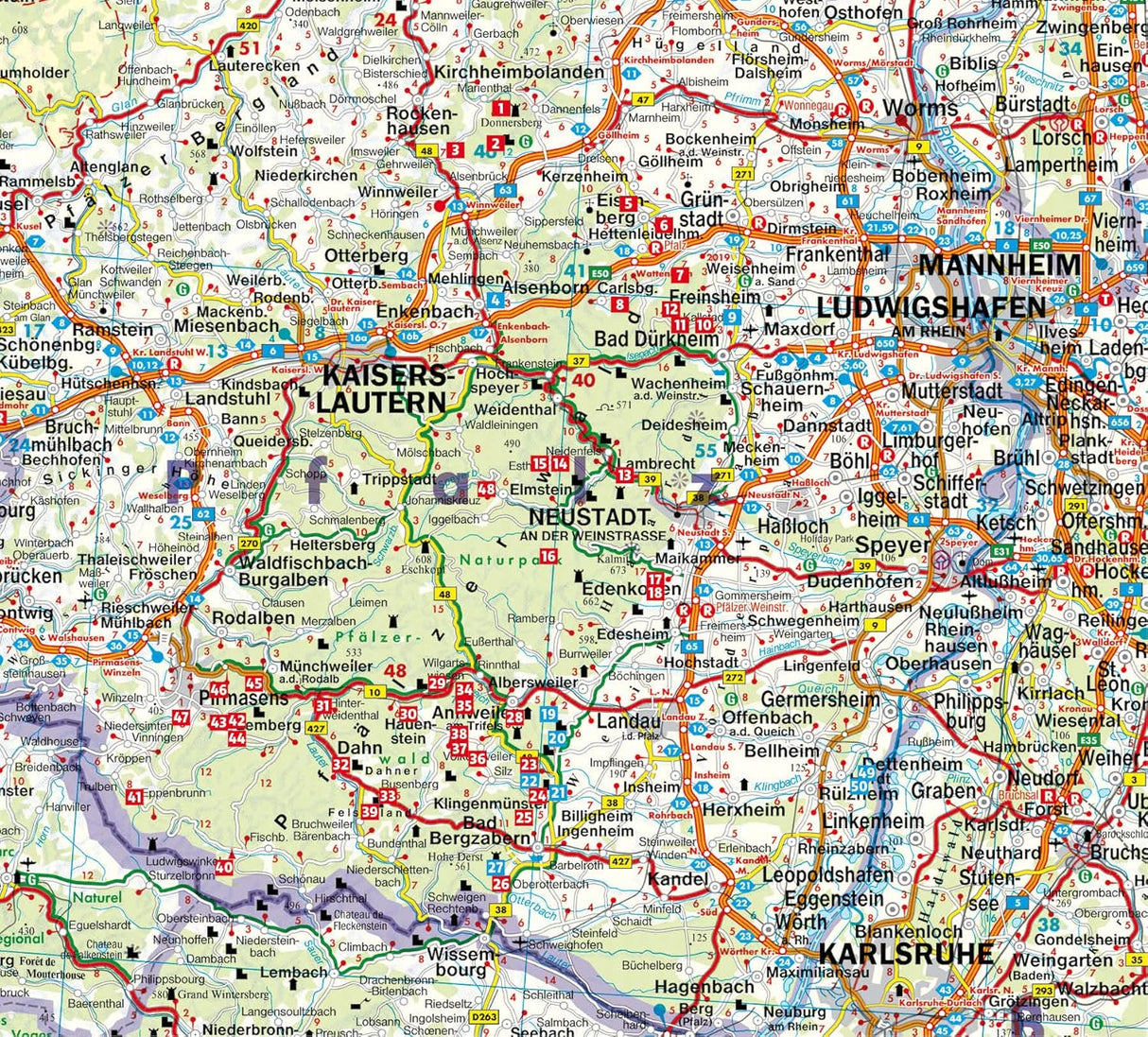 Premiumwege Pfälzerwald Wanderführer, Karte