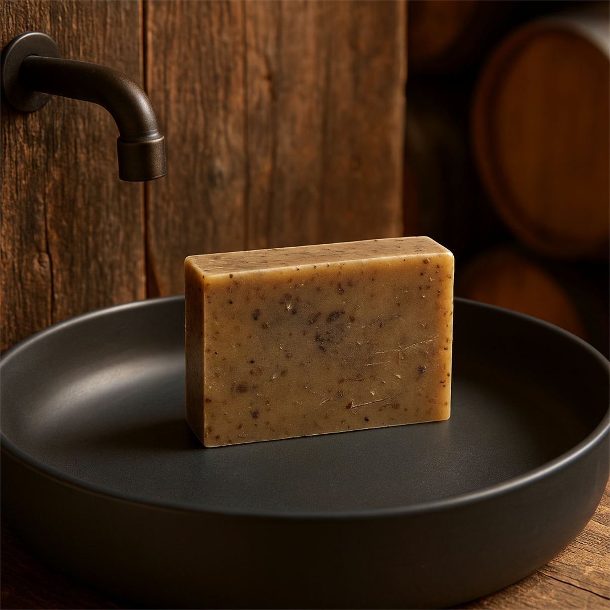 Pfalz Rieslingseife in einem Weinkeller