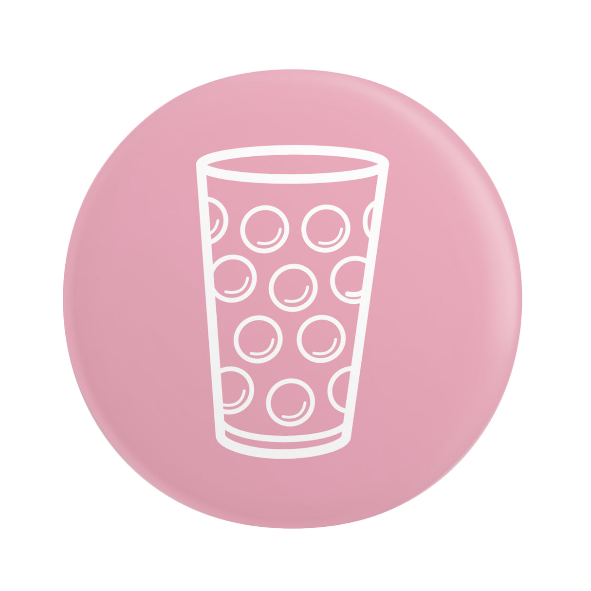 Dubbeglas Button Ø 25 mm - Rosa