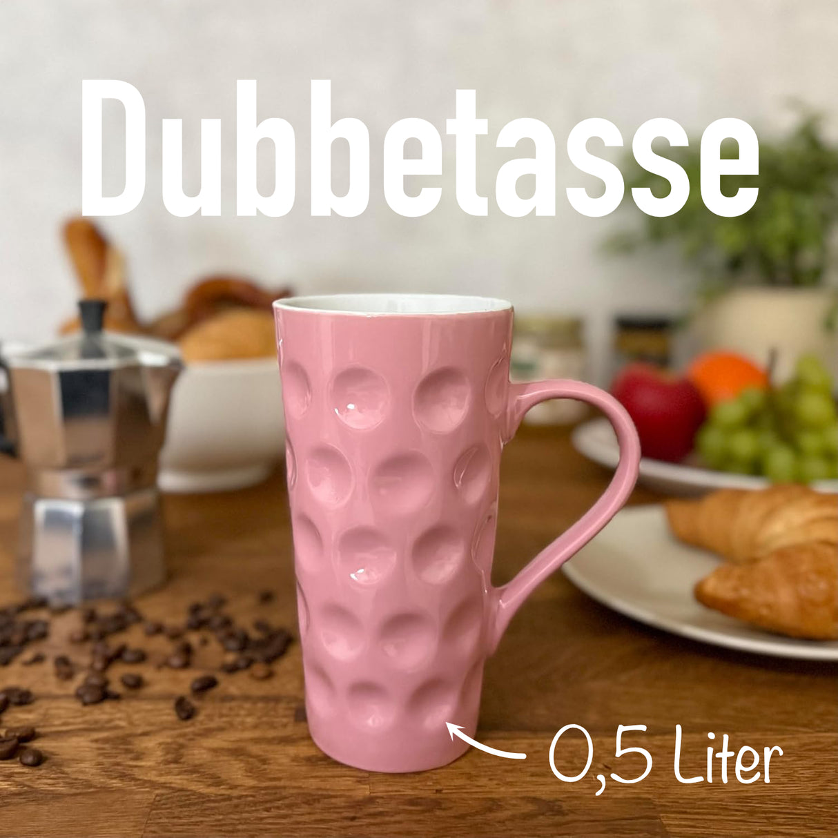 0,5 L Dubbetasse, rosa