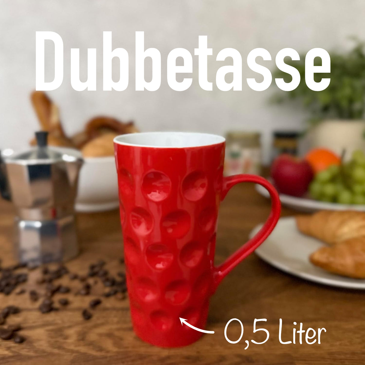 0,5 L Dubbetasse, rot
