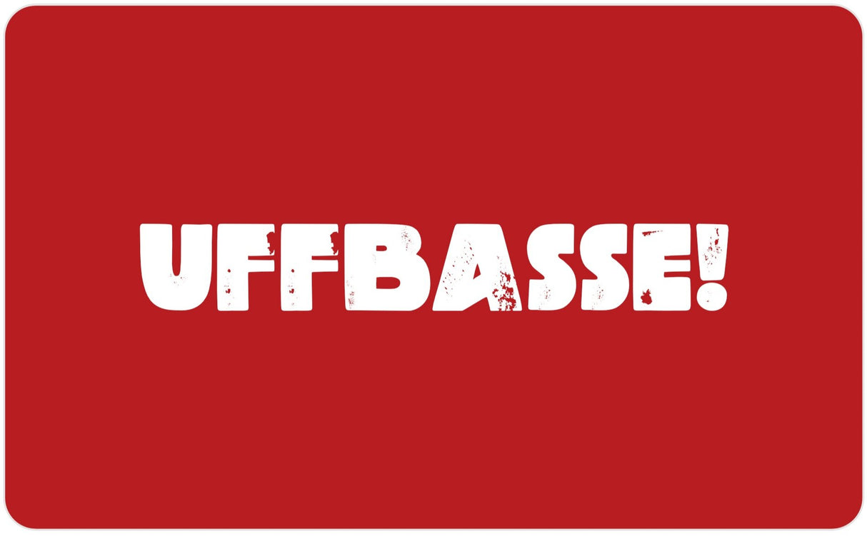 Uffbasse! Frühstücksbrettchen - roter Hintergrund