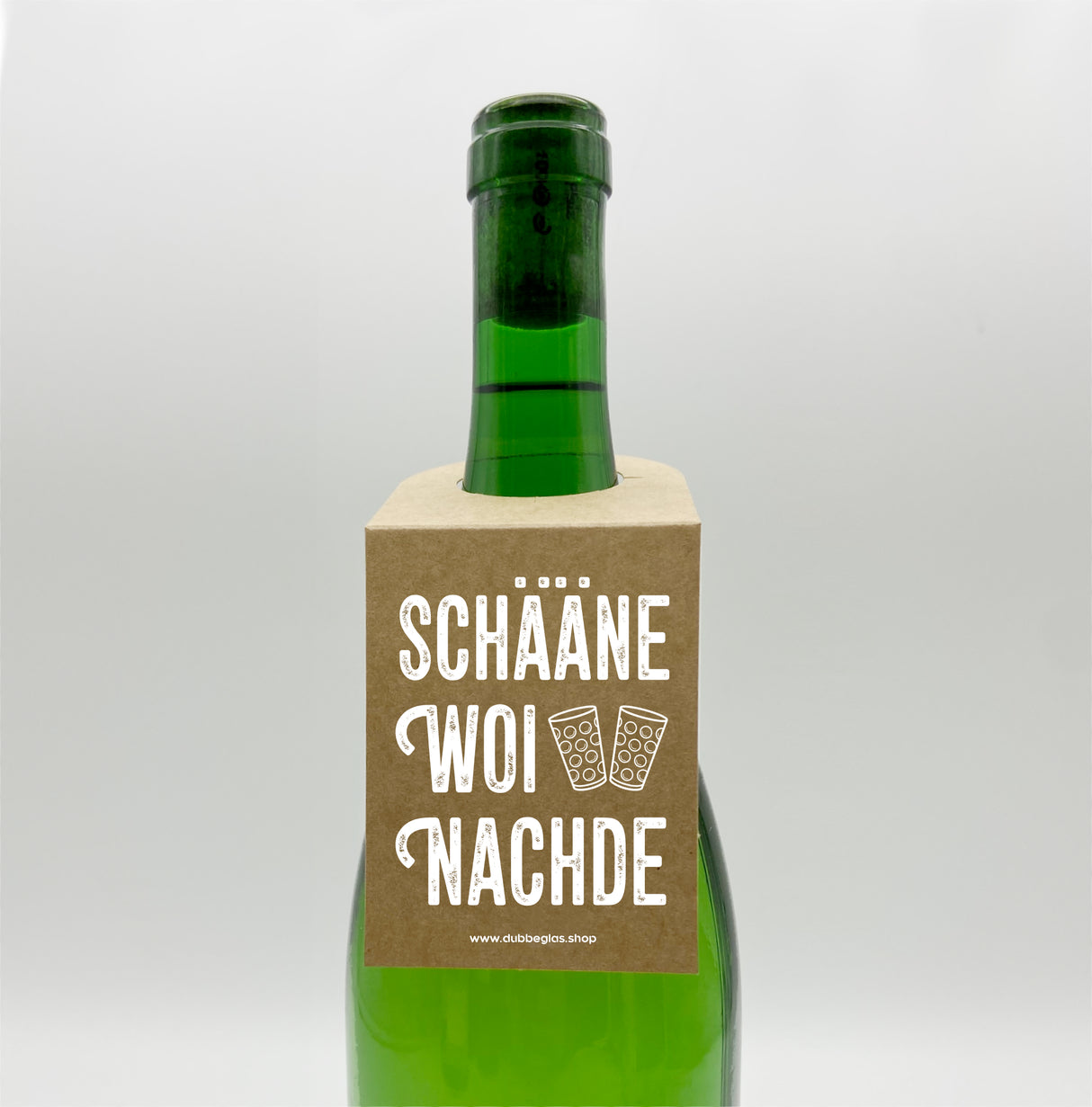 Schääne Woinachde Flaschenanhänger