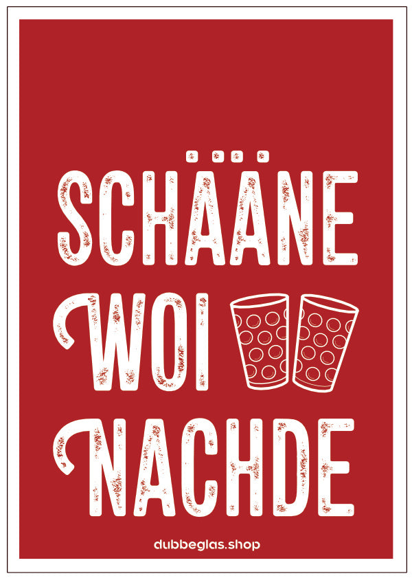 Schääne Woinachde - Pfälzische Weihnachtspostkarte