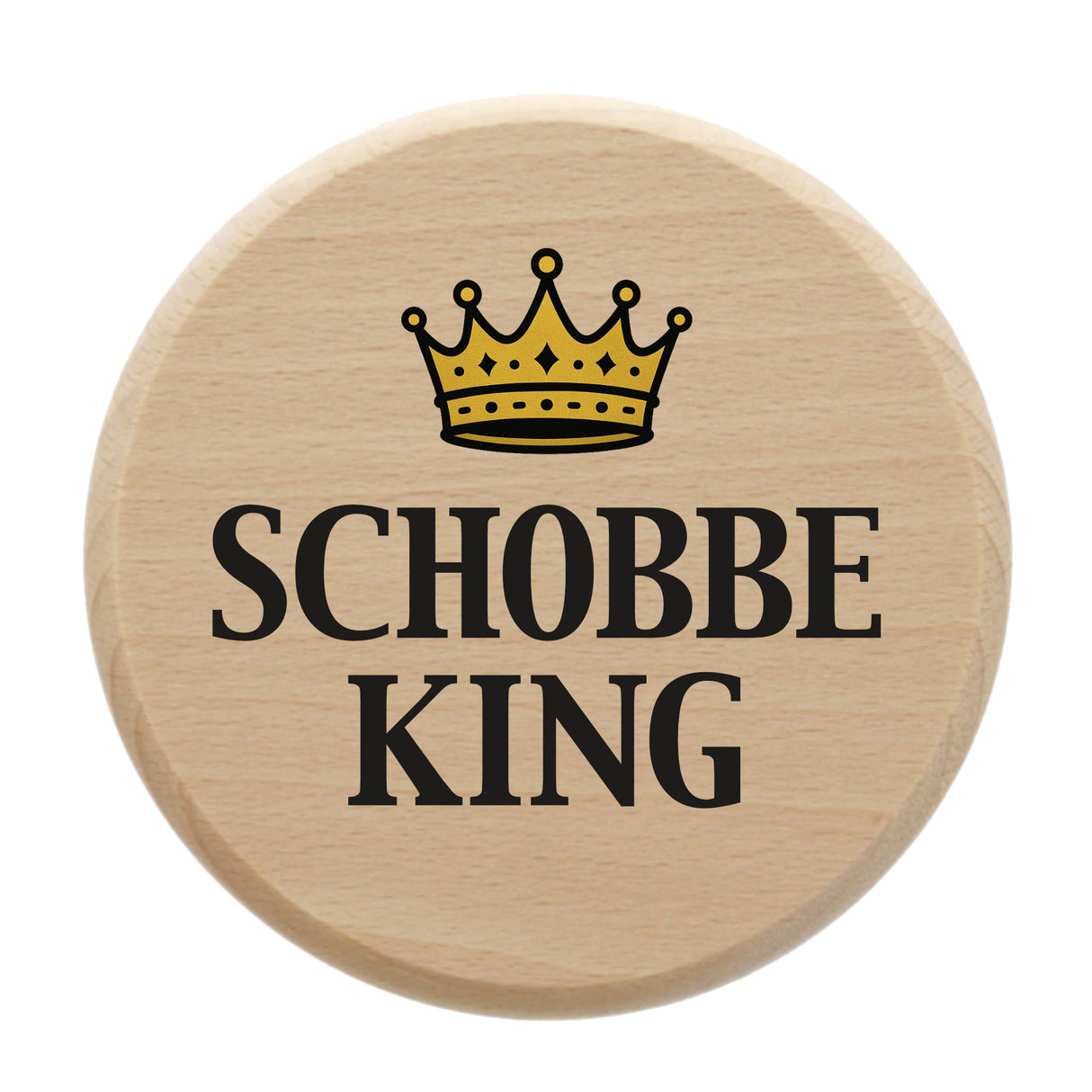 Schobbe King - Dubbeglas Deckel aus Holz