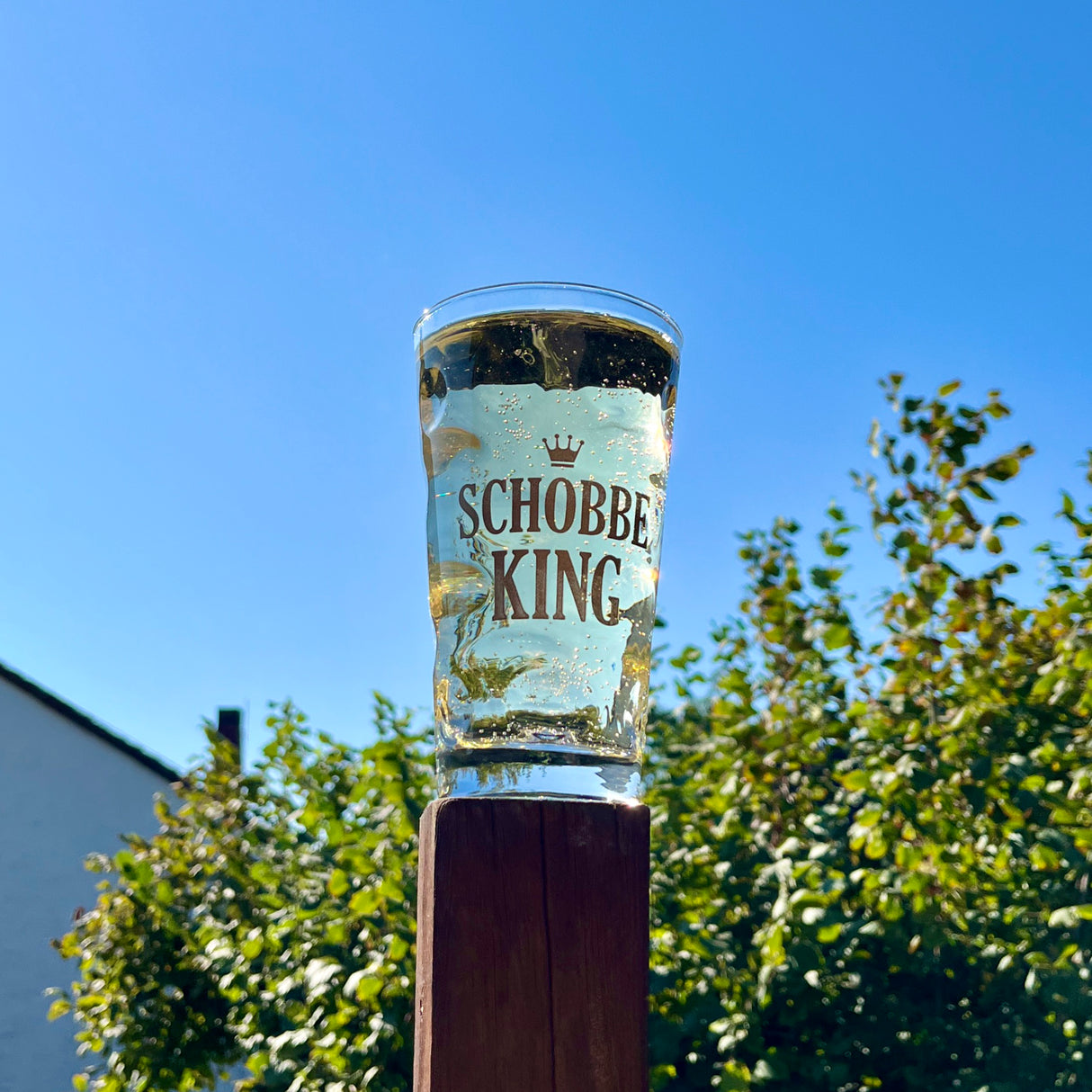 Schobbe King 0,5 L Dubbeglas mit Pfälzer Rieslingschorle