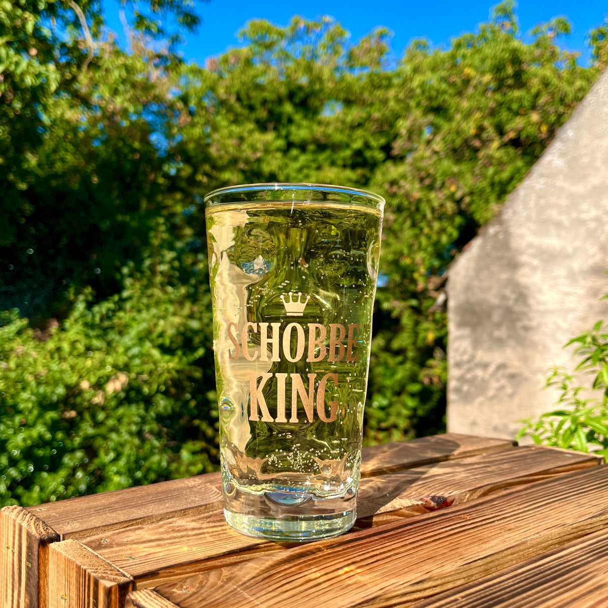 Schobbe King 0,5 L Dubbeglas mit Pfälzer Schorle