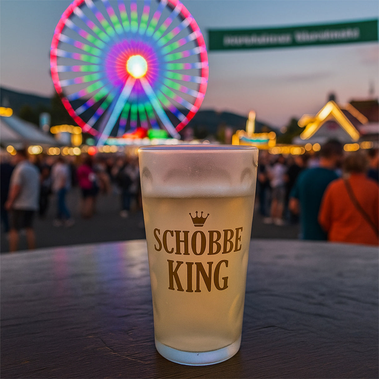 Schobbe King Dubbeglas auf dem Wurstmarkt in Bad Dürkheim