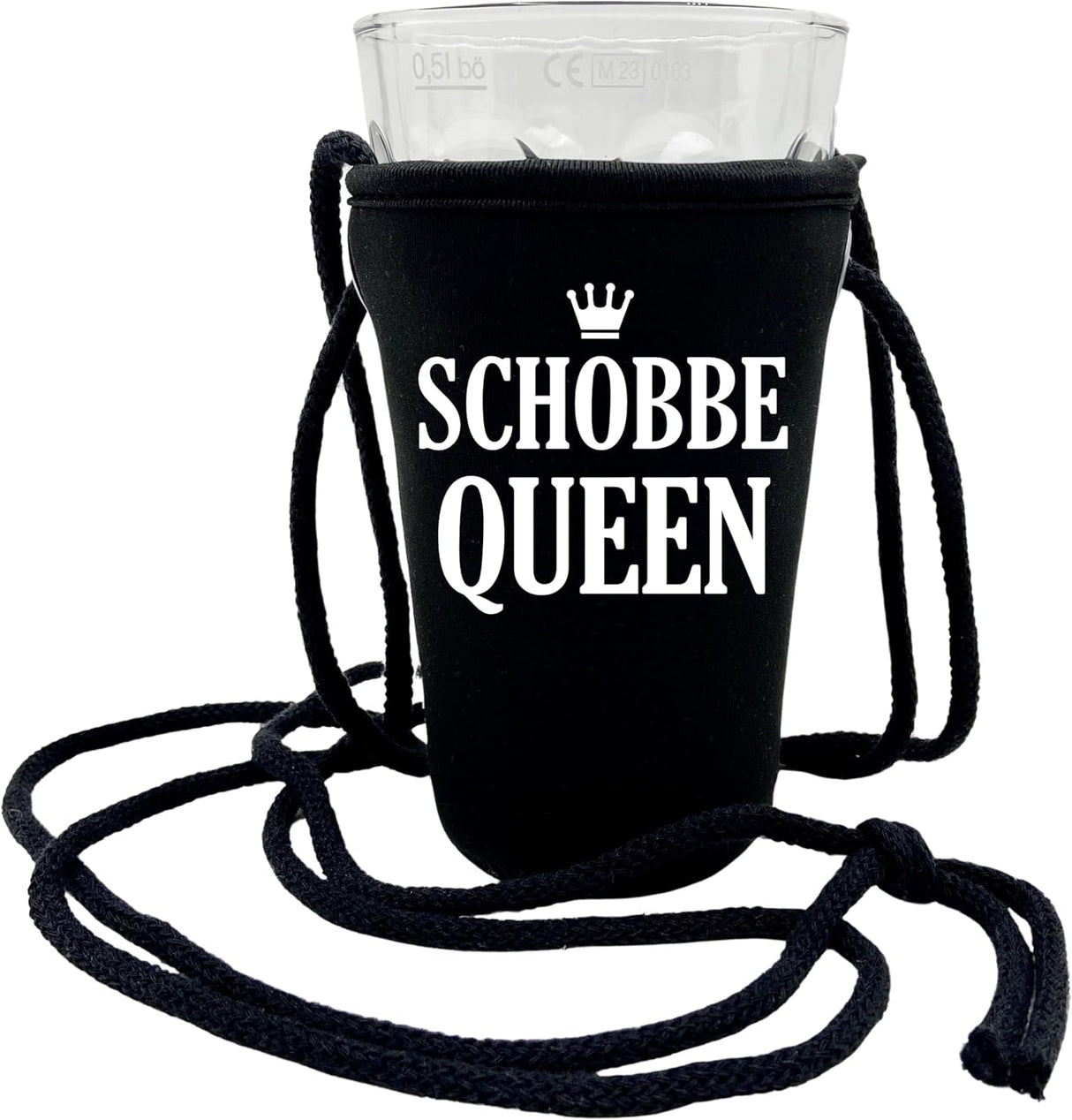 Schobbe Queen Dubbeglashalter - schwarz und weiss