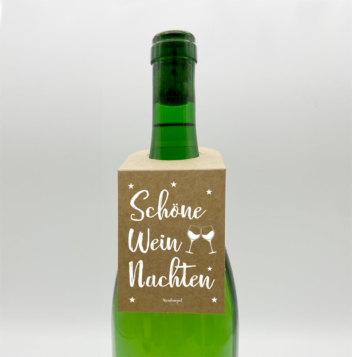 Schöne Weinachten - Flaschenanhänger